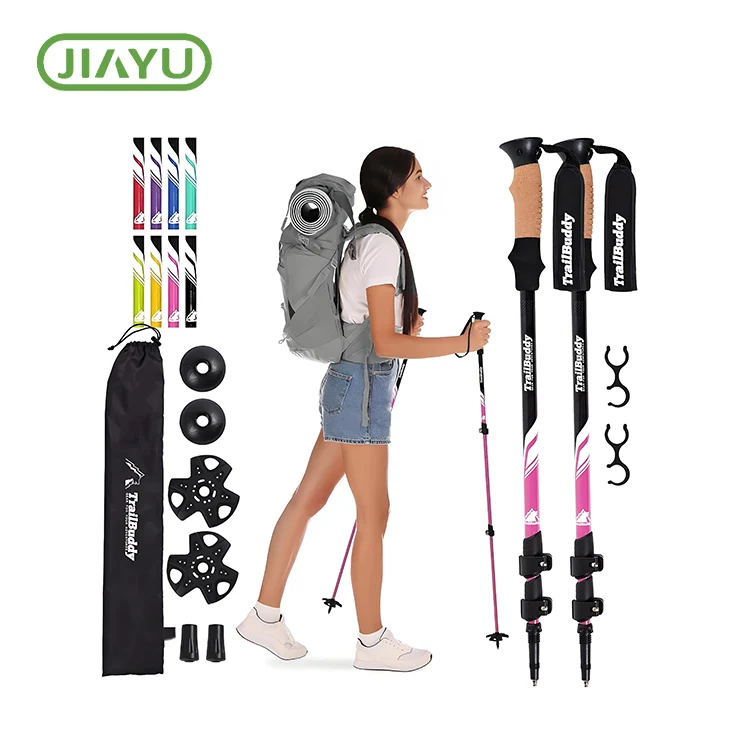 Regulowany teleskopowy kij trekkingowy