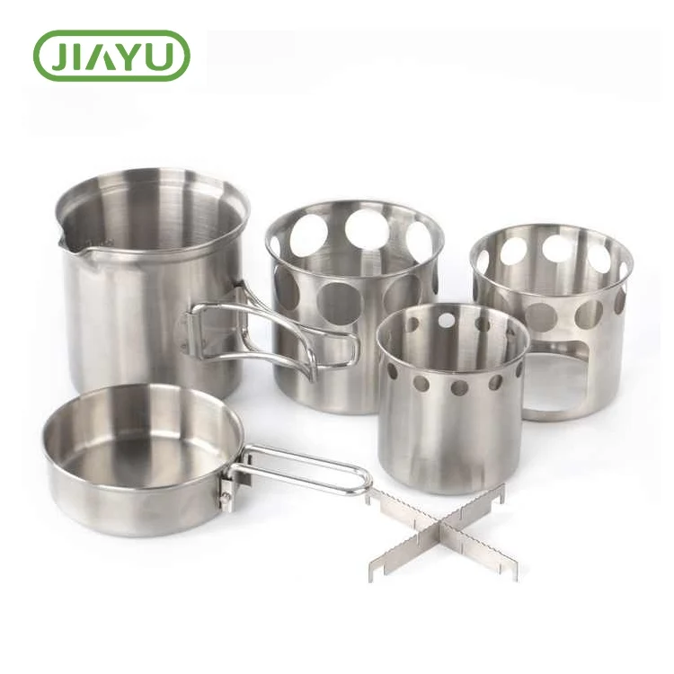 Aluminiowy zestaw kucharzy kempingowych